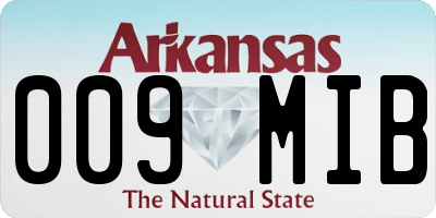 AR license plate 009MIB