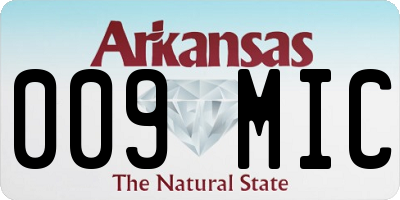 AR license plate 009MIC