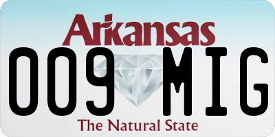 AR license plate 009MIG