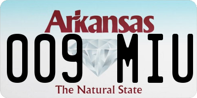 AR license plate 009MIU
