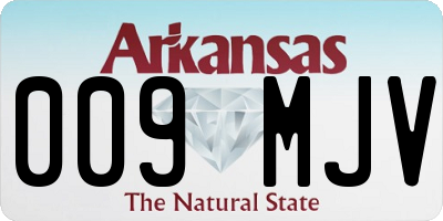 AR license plate 009MJV