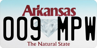 AR license plate 009MPW