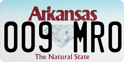 AR license plate 009MRO