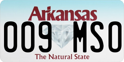 AR license plate 009MSO