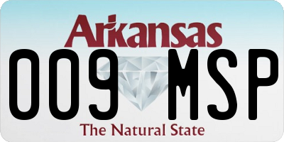 AR license plate 009MSP