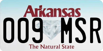 AR license plate 009MSR