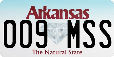 AR license plate 009MSS