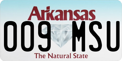 AR license plate 009MSU