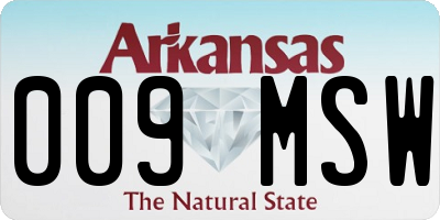 AR license plate 009MSW