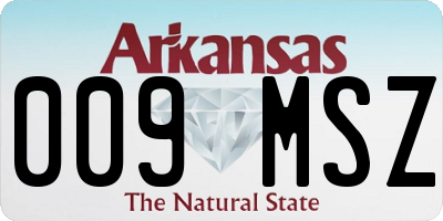 AR license plate 009MSZ