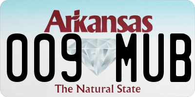 AR license plate 009MUB