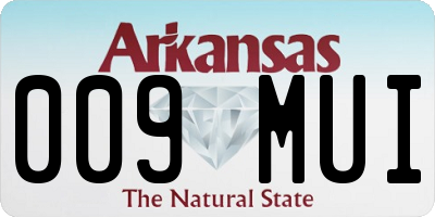 AR license plate 009MUI