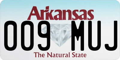 AR license plate 009MUJ