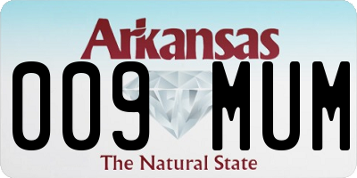 AR license plate 009MUM