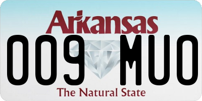 AR license plate 009MUO