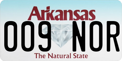 AR license plate 009NOR