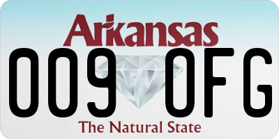 AR license plate 009OFG