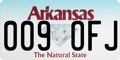 AR license plate 009OFJ