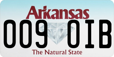 AR license plate 009OIB