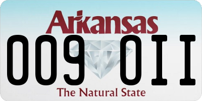 AR license plate 009OII