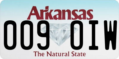 AR license plate 009OIW