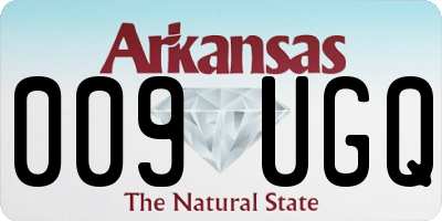 AR license plate 009UGQ