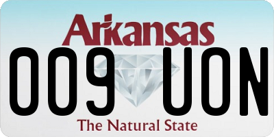 AR license plate 009UON