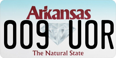 AR license plate 009UOR