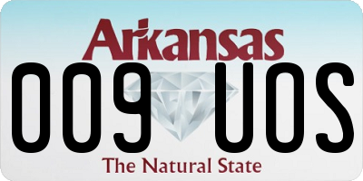 AR license plate 009UOS