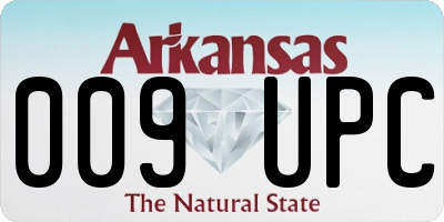 AR license plate 009UPC