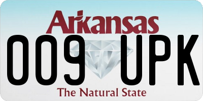 AR license plate 009UPK