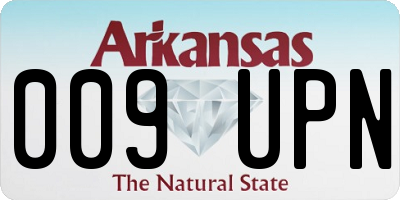 AR license plate 009UPN