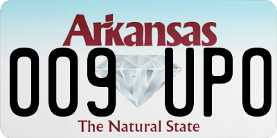 AR license plate 009UPO
