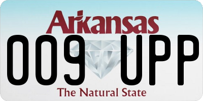 AR license plate 009UPP