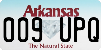 AR license plate 009UPQ