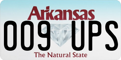 AR license plate 009UPS