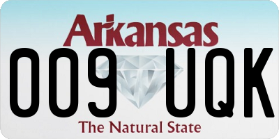 AR license plate 009UQK