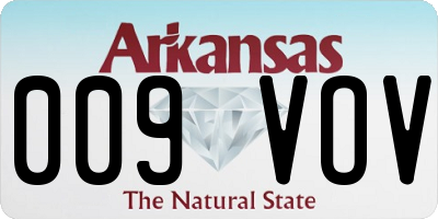 AR license plate 009VOV