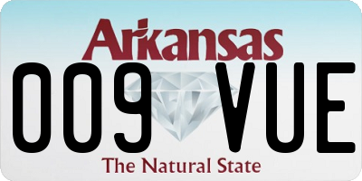 AR license plate 009VUE