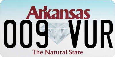 AR license plate 009VUR