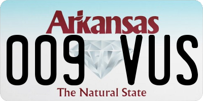 AR license plate 009VUS