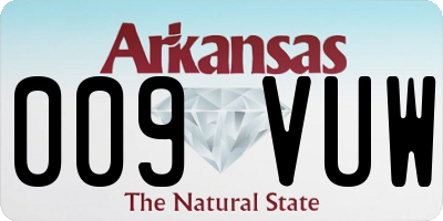 AR license plate 009VUW