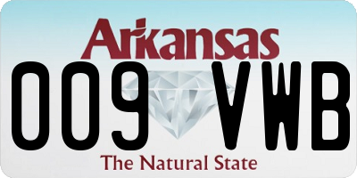 AR license plate 009VWB