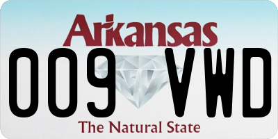 AR license plate 009VWD