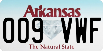 AR license plate 009VWF