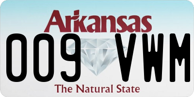 AR license plate 009VWM