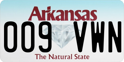 AR license plate 009VWN