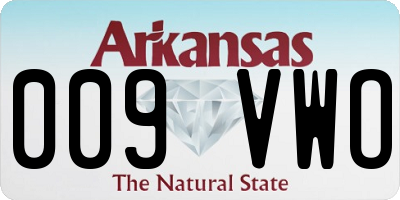 AR license plate 009VWO