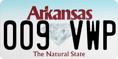AR license plate 009VWP
