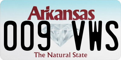 AR license plate 009VWS